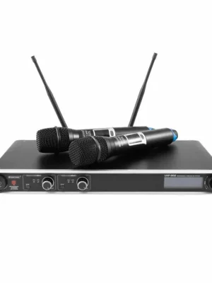 Omnitronic UHF-302, 2-kanálový bezdrátový mikrofonní set 823-832 MHz / 863-865 MHz Jen Po Omezenou Doba