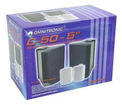 Omnitronic C-50, pasivní 5" reproboxy 40W, černé, cena/pár Vysoce Kvalitní