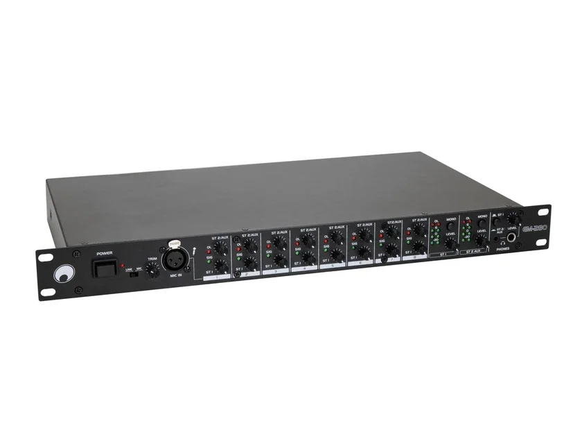 Omnitronic EM-280, 8-kanálový, 2-zónový mixážní pult Autentický
