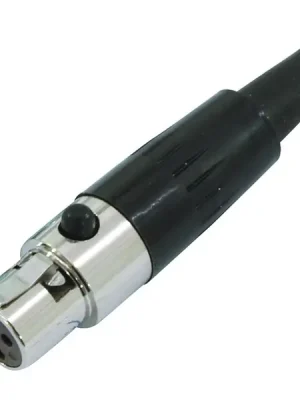 Značkový Mini XLR zásuvka, černá, 3 pólová