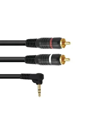 Kabel SKCW-30 Jack 3,5 stereo rohový - 2x RCA, 3 m Top Prodej