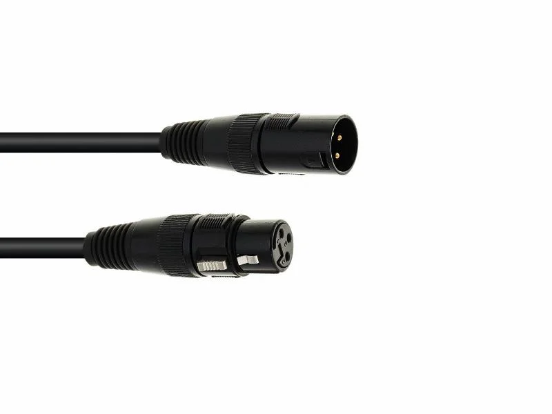 Eurolite DMX kabel XLR 3pin, 10m délka, černý Nová Kolekce