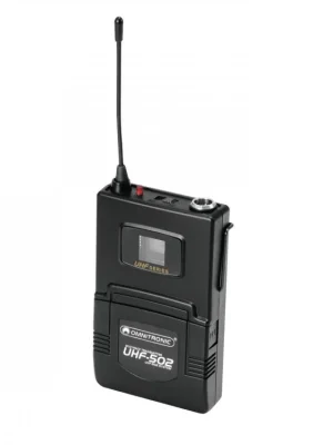 Omnitronic UHF-502, kapesní bezdrátový vysílač 823-832MHz s klopovým mikrofonem Cenový Hit