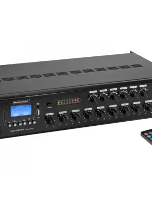 Akční Cena Omnitronic MAVZ-60.6P, 100V 6-zónový mixážní zesilovač, MP3/USB/SD/BT, 60W