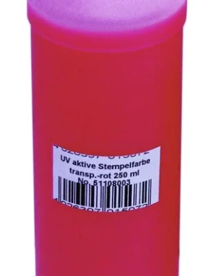 Eurolite UV aktivní razítkovací barva, transparentní červená, 250ml Cenová Bomba