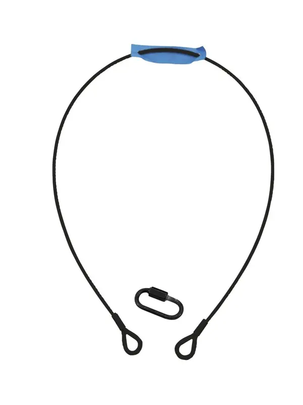 Vrácení Zdarma Lanko jistící 4 mm x 1000 mm, až do 15 kg, černé, karabina typ A