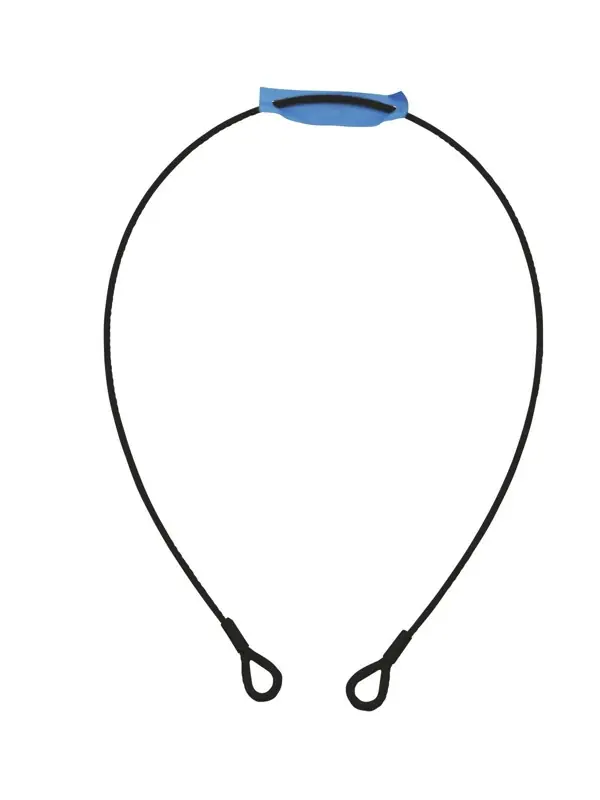 Cenově Výhodný Ocelové jistící lanko 4 mm x 1000 mm, černé s koncovými úvazky