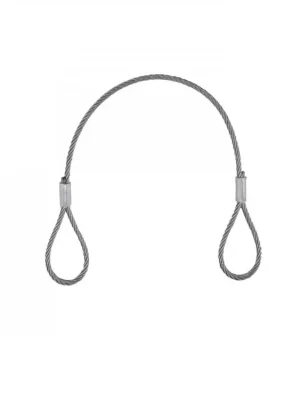 Hit Sezóny Ocelové jistící lanko 3 mm x 400 mm (SC), stříbné bez karabiny