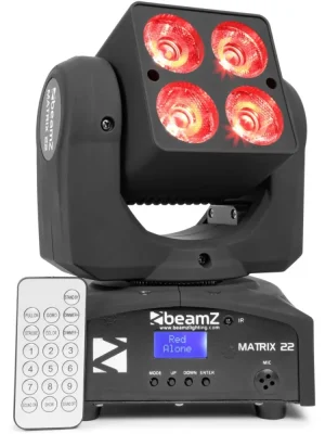 Novinka Beamz LED otočná hlavice Matrix 22, 4x 10W QCL CREE, IR, DMX - rozbaleno (SK150312)