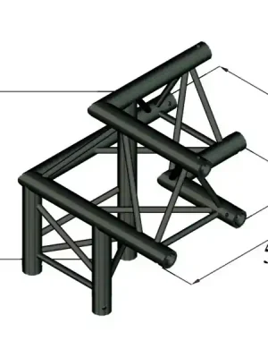 Nejlepší Volba Trilock S-PAL-32 3-koncový rohový díl, levý