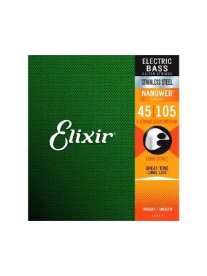 Vysoce Kvalitní Elixir 14677 Light/Medium Long Scale 45/105