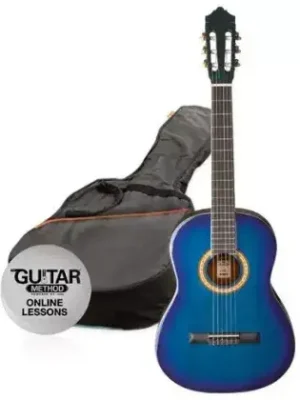 Přímo Od Výrobce Klasická kytara paket 1/4 Ashton SPCG 14 TBB Pack (modrá)