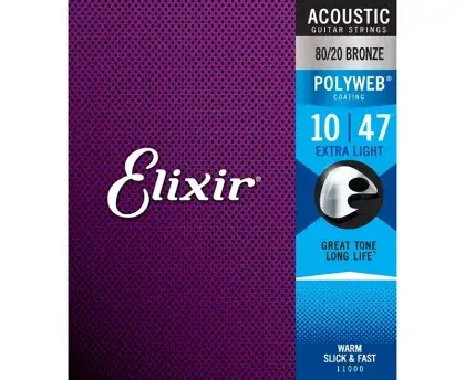 Struny kovové pro akustickou kytaru Elixir 11050 Bronze 80/20 Light 12/53 Cenový Hit
