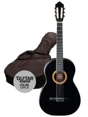 Cenově Výhodný Klasická kytara paket 3/4 Ashton SPCG 34 BK Pack (černá)