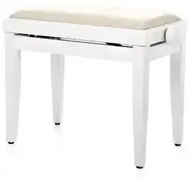 Sezónní Sleva Stolička klavírní Pecka PPB-016 WP Beethovenka bílý lesk/bílý sedák