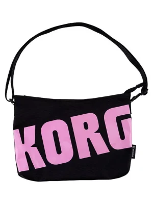 KORG černá látková taška s růžovým potiskem Cenová Bomba