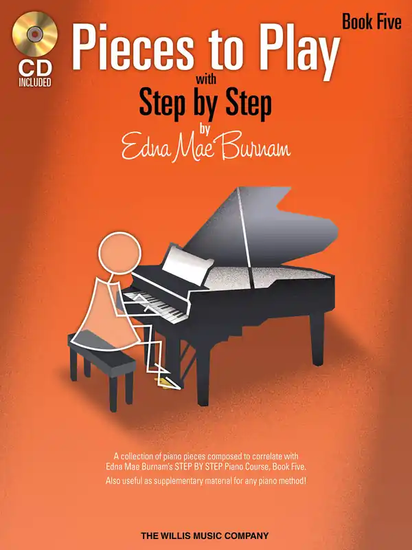 Pieces to Play 5 by Edna Mae Burnam + CD / mirně náročnější skladby pro klavír Nejprodávanější