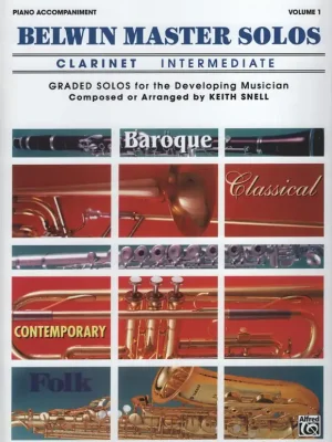 Výhodná Nabídka BELWIN MASTER SOLOS INTERMEDIATE CLARINET/ klarinet - klavírní doprovod