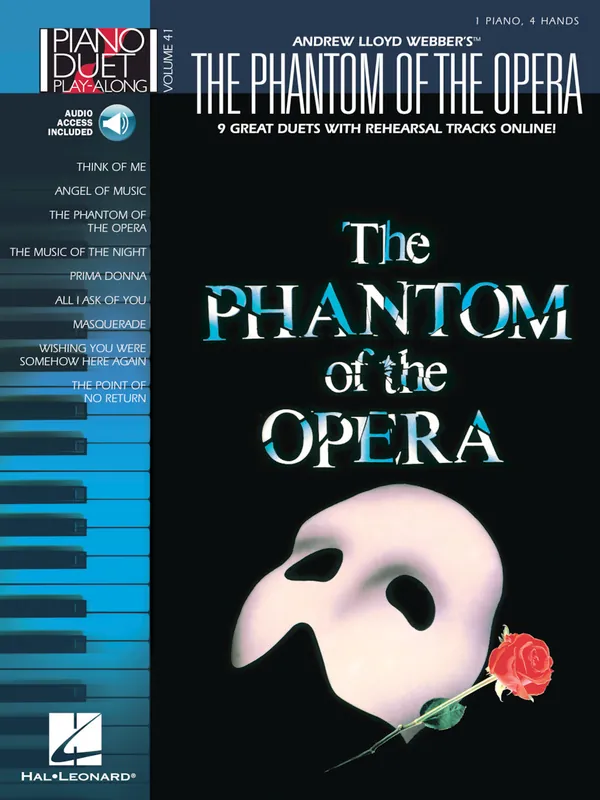 PIANO DUET PLAY-ALONG 41 - THE PHANTOM OF THE OPERA +Audio Online Ověřený