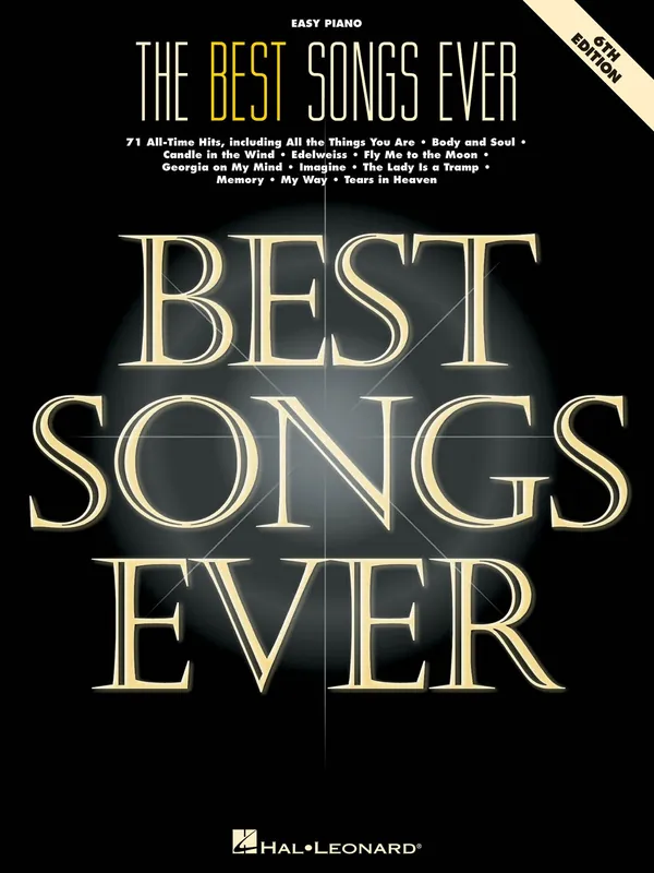 The Best Songs Ever (6th edition) - easy piano / klavír Cenově Výhodný