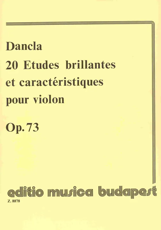 Značkový 20 Etudes brillantes et caractéristiques pour violin, Op.73 by Charles Dancla / housle