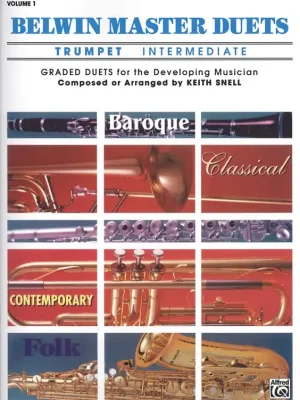 Autentický Belwin Master Duets - Intermediate 1 / trumpeta (trubka)