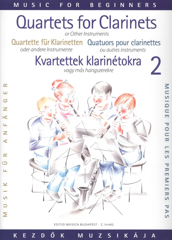 CLARINET QUARTETS FOR BEGINNERS vol.2 / kvarteta pro klarinet Odeslání Ihned