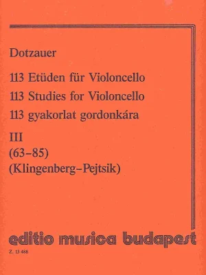 Dotzauer - 113 Studies for Violoncello, book 3 (studies 63-85) Expresní Doručení