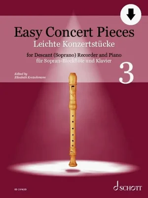 Easy Concert Pieces 3 + Audio Online / snadné přednesové skladby pro zobcovou flétnu a klavír Aktuální
