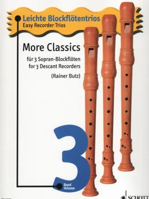 Easy Recorder Trios 3 - More Classics / 15 skladeb ve snadné úpravě pro tři zobcové flétny Bezpečná Platba
