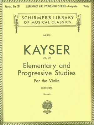 KAYSER: Elementary and Progressive Studies for the Violin, op.20 / 36 jednoduchých a progresivních etud pro housle Koupit Online