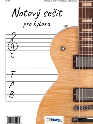 Nejlepší Volba NOTOVÝ SEŠIT pro kytaru A4 - 40 stran, 5 notových řádků s tabulaturou