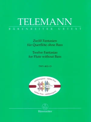 Časově Omezené Telemann: Twelve Fantasias for Flute without BassTWV 40:2-13 / příčná flétna sólo