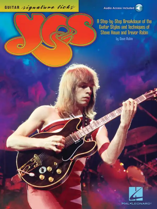 Yes – Guitar Signature Licks + Audio Online / rozbor kytarových stylů a techniky, jak je hrají Steve Howe a Trevor Rabin Značkový