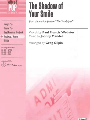 The Shadow of Your Smile / SATB* a klavír/akordy Vrácení Zdarma