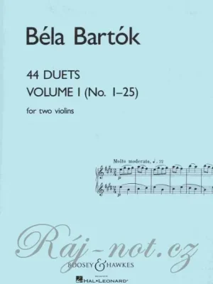44 DUOS 1 (No.1-25) by Béla Bartók - dvoje housle Přímo Od Výrobce