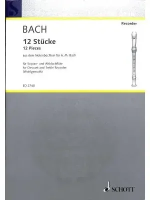 12 skladeb pro zobcovou flétnu z knihy pro Annu Magdalenu Bachovou Víkendová Akce