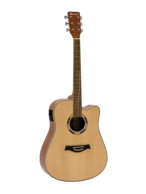 Dimavery JK-500, elektroakustická kytara typu Dreadnought, přírodní Akce