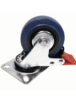 Sleva Otočné kolečko 75mm s brzdou, modré