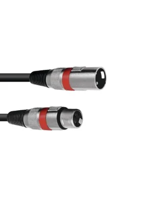 Bezpečná Platba Kabel MC-50R, zástrčka - zásuvka, XLR, symetrický, červený, 5m