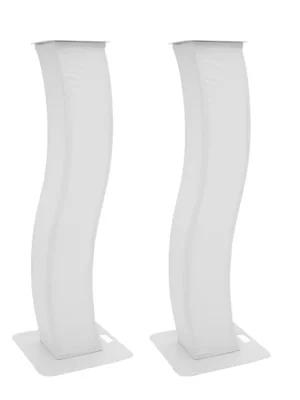 Eurolite 2x zakřivený pódiový stojan 150 cm vč. návleků a tašek, bílý Cenový Hit