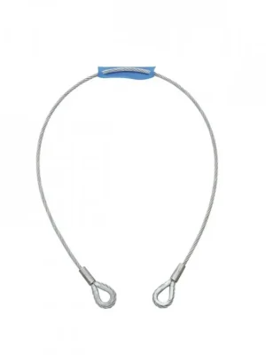 Ocelové lanko 6 mm x 1000 mm, stříbrné s koncovými úvazky Výhodná Nabídka