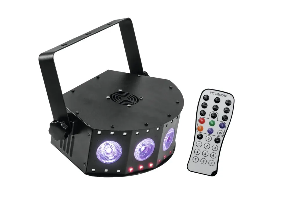 Eurolite LED SCY-5 Hybrid, 5x4W QCL, 30x0,2W RGB, paprskový efekt Nakupujte Hned