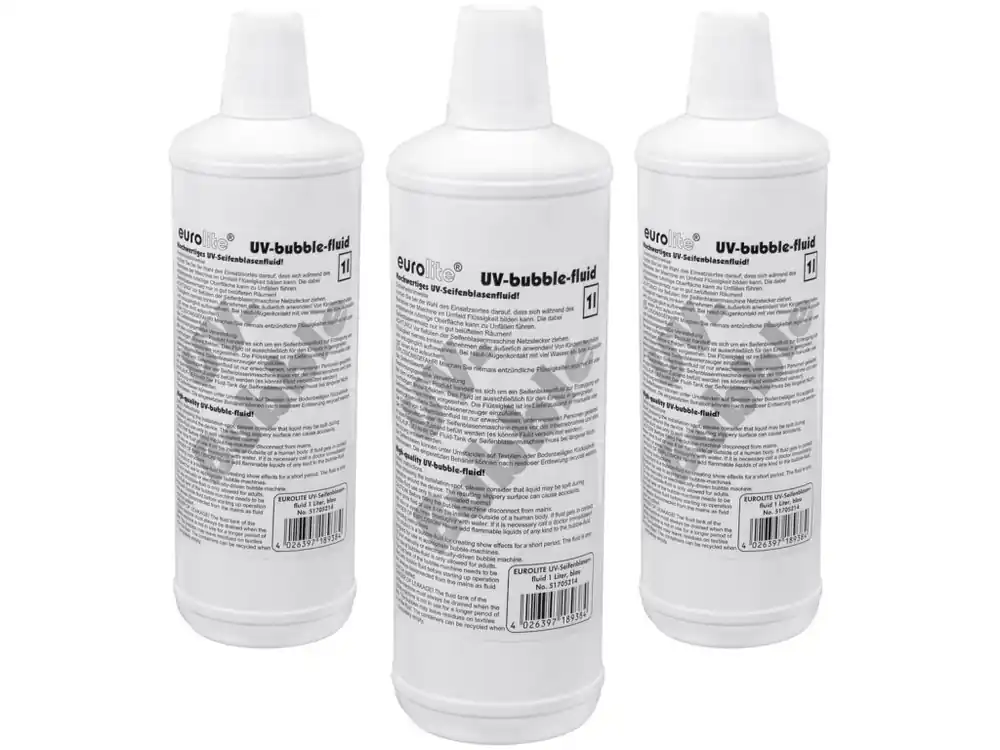 Top Prodej Eurolite UV náplň do bublifuku 3x 1L, 3 různé barvy bublin