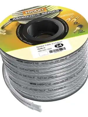 Top Prodej HICON HIFI HIA-240-3000 reproduktorový kabel 2x4mm - 30m