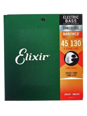 Elixir 14207 45/130 Bass Nanoweb 5-String Light Sleva