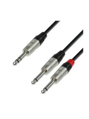 Zlevněný Adam Hall Cables K4 YVPP 0150 - Audiokabel REAN 6,3 mm Klinke stereo auf 2 x 6,3
