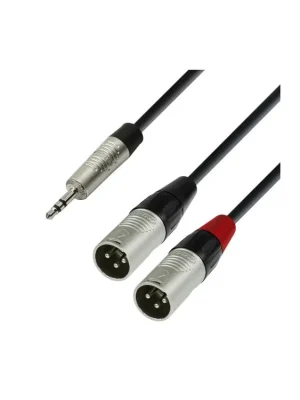 Adam Hall Cables K4 YWMM 0180 - Audiokabel REAN 3,5 mm Klinke stereo auf 2 x XLR Cenový Hit