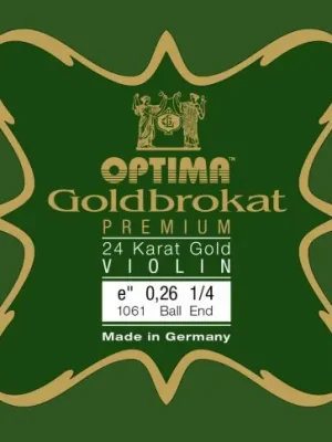 Struny pro housle Goldbrokat Premium 24 Karat Gold Akční Nabídka