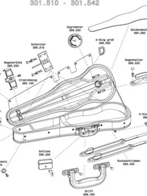 Vrácení Zdarma Náhradní díly pro Tvarové pouzdro pro housle Liuteria Maestro